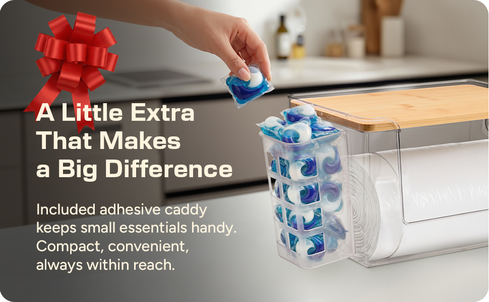 Free bonus adhesive caddy